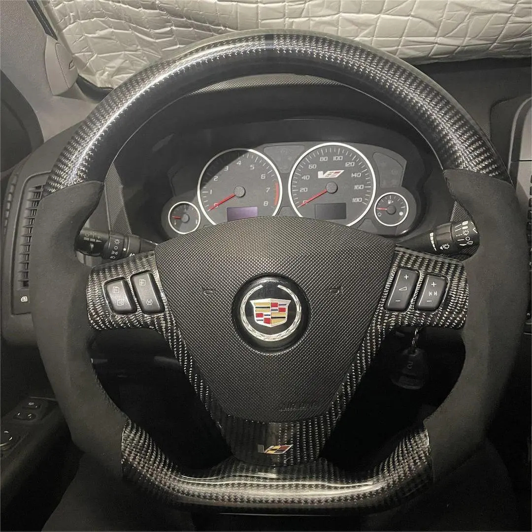 Ttd Craft Cadillac 2003-2007 Cts / 2004-2009 Srx / 2005-2007 Sts / 2004-2008 Xlr Carbon Fiber Steering Wheel 1