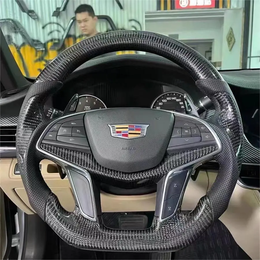 Ttd Craft Cadillac 2017-2025 Xt5 / 2016-2020 Ct6 Carbon Fiber Steering Wheel 1