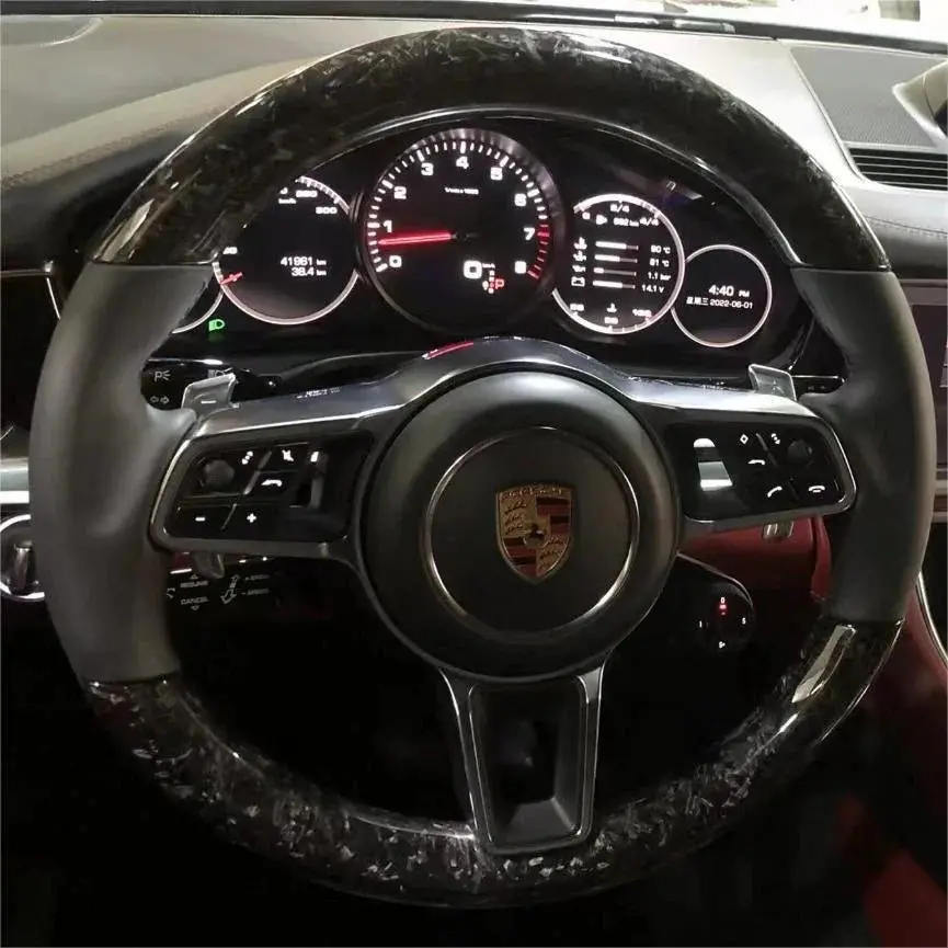 Ttd Craft Porsche 911 / Gt3 / 991 / 718 Boxster / Cayman 982 / Cayenne / Panamera / Macan Carbon Fiber Steering Wheel 1