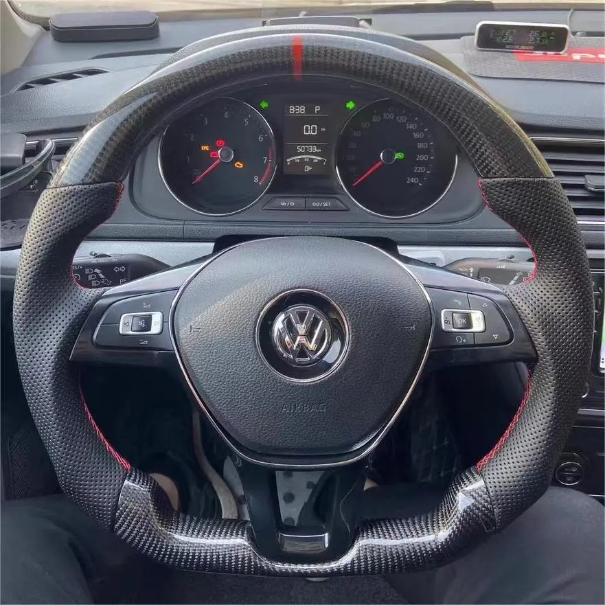 Ttd Craft Vw 2015-2019 E-Golf Hatchback Carbon Fiber Steering Wheel 1
