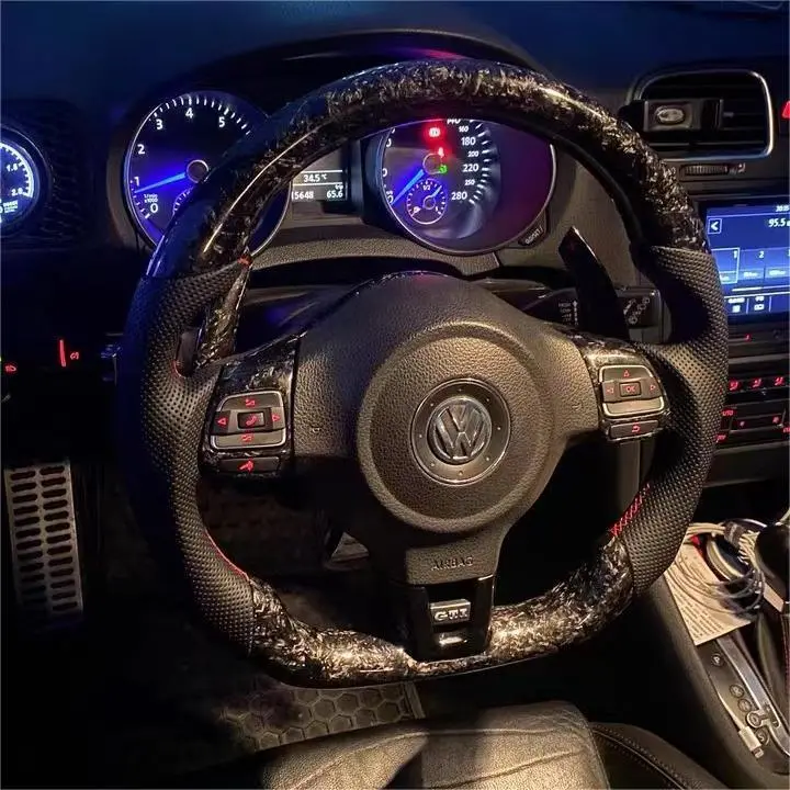 Ttd Craft Vw 2011-2014 Mk6 Gti /R Jetta Carbon Fiber Steering Wheel 1