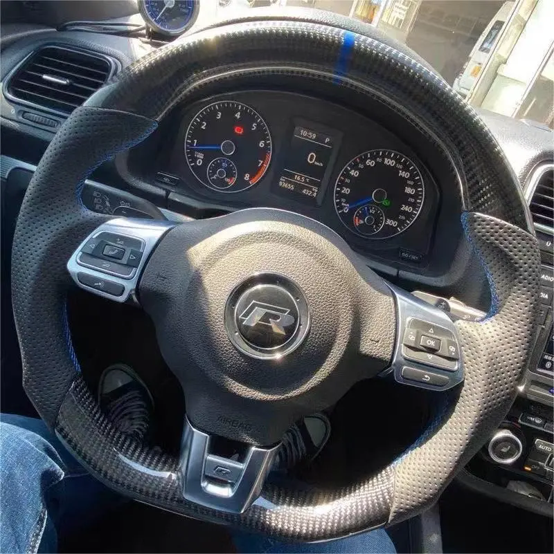 Ttd Craft Vw 2011-2014 Mk6 Gti /R Jetta Carbon Fiber Steering Wheel 1