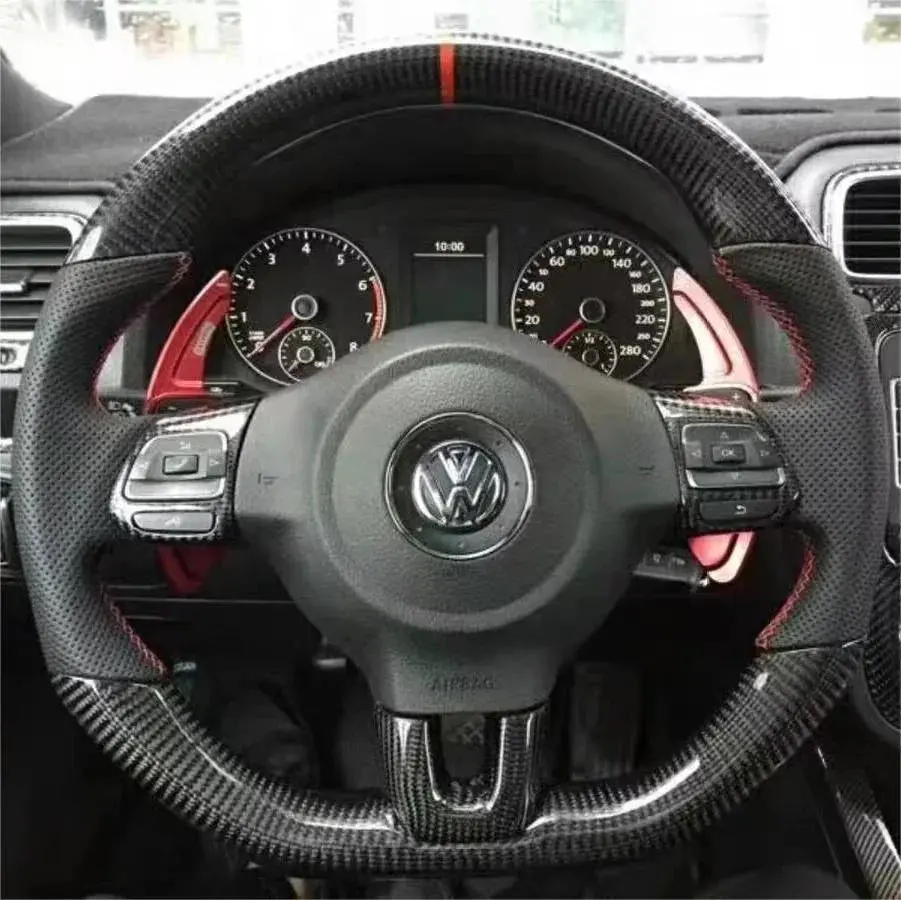 Ttd Craft Vw 2011-2014 Mk6 Gti /R Jetta Carbon Fiber Steering Wheel 1