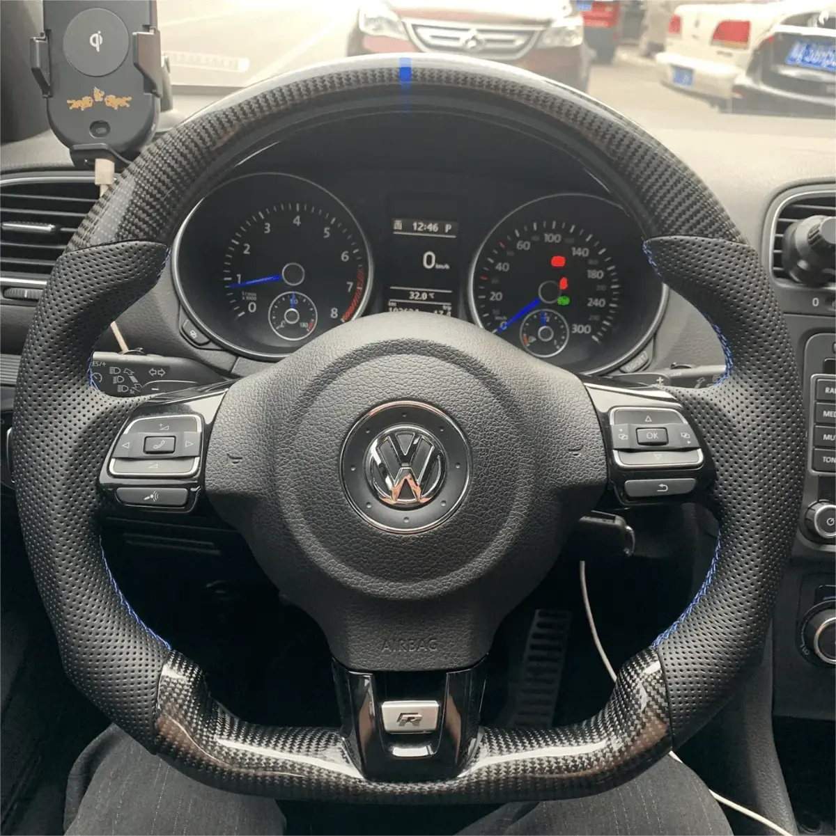 Ttd Craft Vw 2011-2014 Mk6 Gti /R Jetta Carbon Fiber Steering Wheel 1