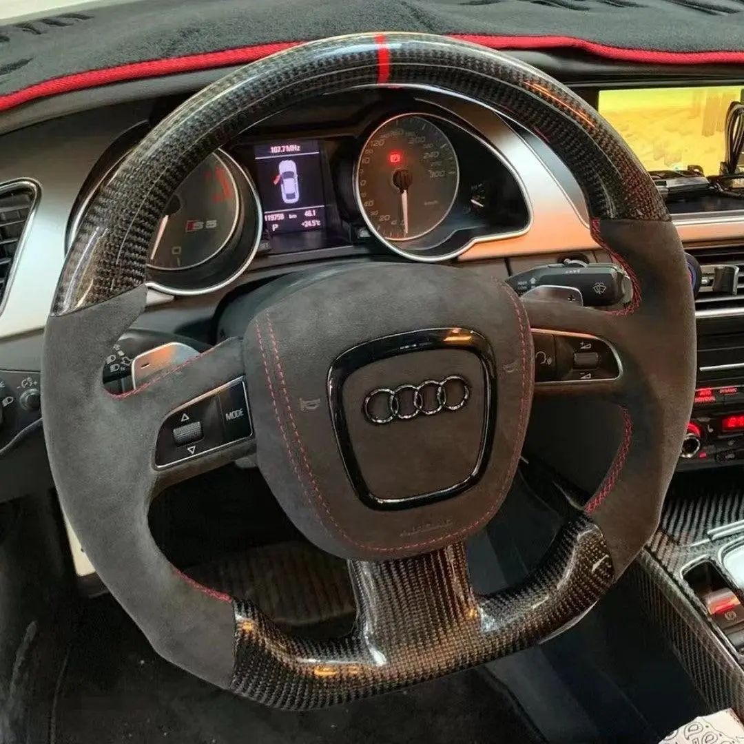 Ttd Craft Audi A3 A4 A5 A6 A8  Q7 S4 S5 Rs4 Rs5 Carbon Fiber Steering Wheel 1