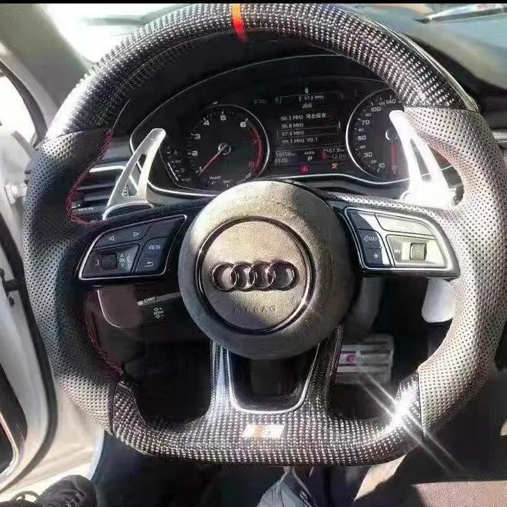 Ttd Craft Audi 2017-2020 8V B9 A3 S3 Rs3 A4 S4 A5 S5 Rs5 Carbon Fiber Steering Wheel 1