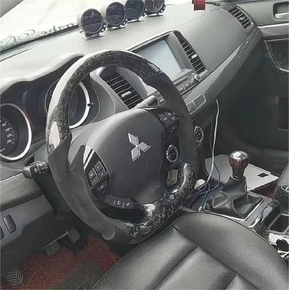 Ttd Craft Mitsubishi 2007-2013 Outlander / 2008-2017 Lancer Carbon Fiber Steering Wheel 1