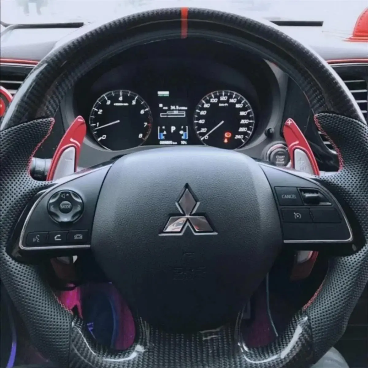 Ttd Craft Mitsubishi 2014-2021 Outlander Mirage / 2018-2021 Eclipse Carbon Fiber Steering Wheel 1