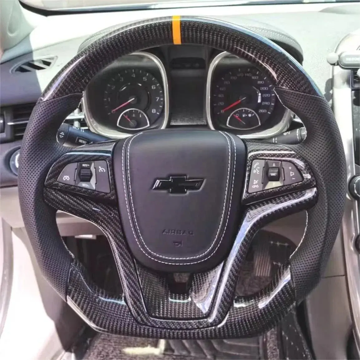 Ttd Craft Chevrolet 2013-2015 Camaro / 2011-2015 Cruze / 2013-2015 Malibu / 2012-2023 Trax / 2011-2015 Volt 71 / 2012-2020 Sonic Carbon Fiber Steering Wheel 1
