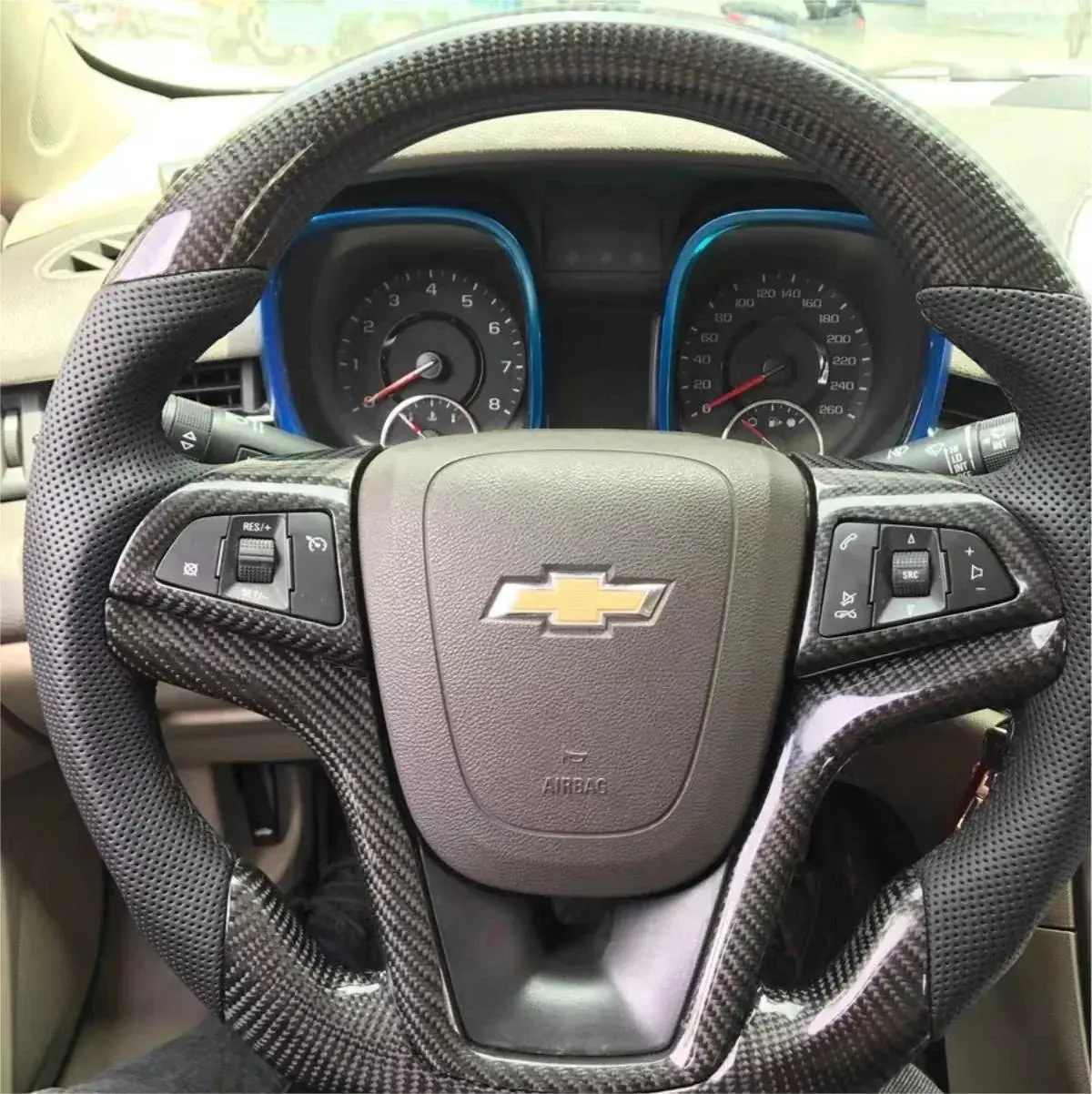 Ttd Craft Chevrolet 2013-2015 Camaro / 2011-2015 Cruze / 2013-2015 Malibu / 2012-2023 Trax / 2011-2015 Volt 71 / 2012-2020 Sonic Carbon Fiber Steering Wheel 1