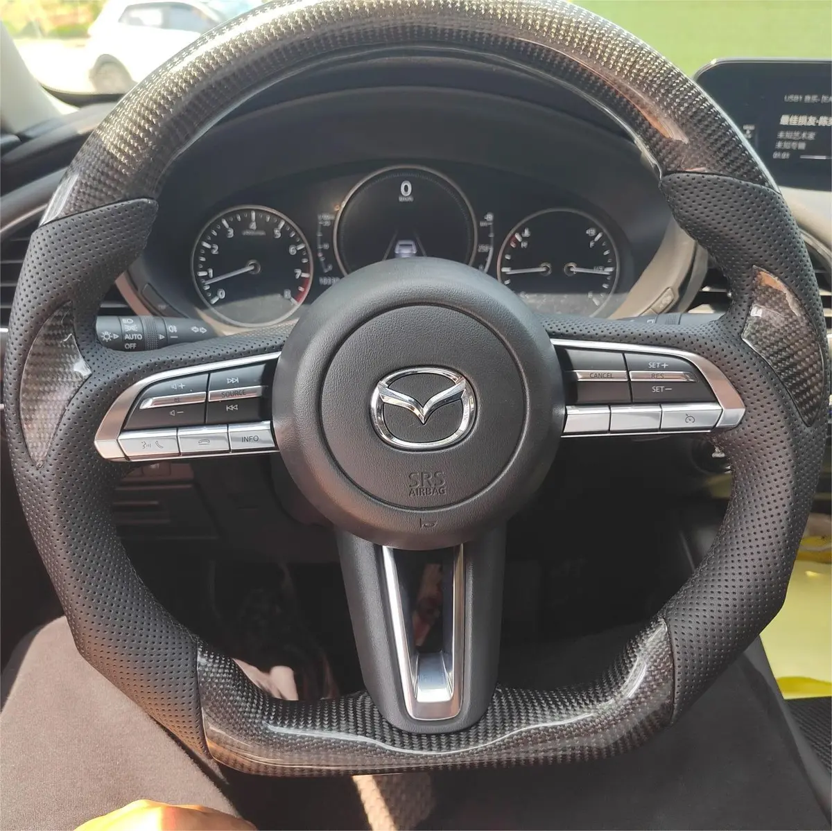 Ttd Craft Mazda 3 2019-2025 Carbon Fiber Steering Wheel 1