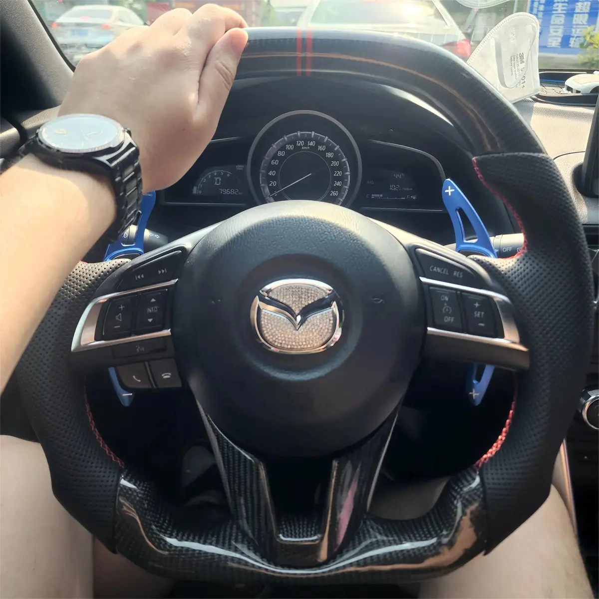 Ttd Craft Mazda 3 2014-2016 Carbon Fiber Steering Wheel 1