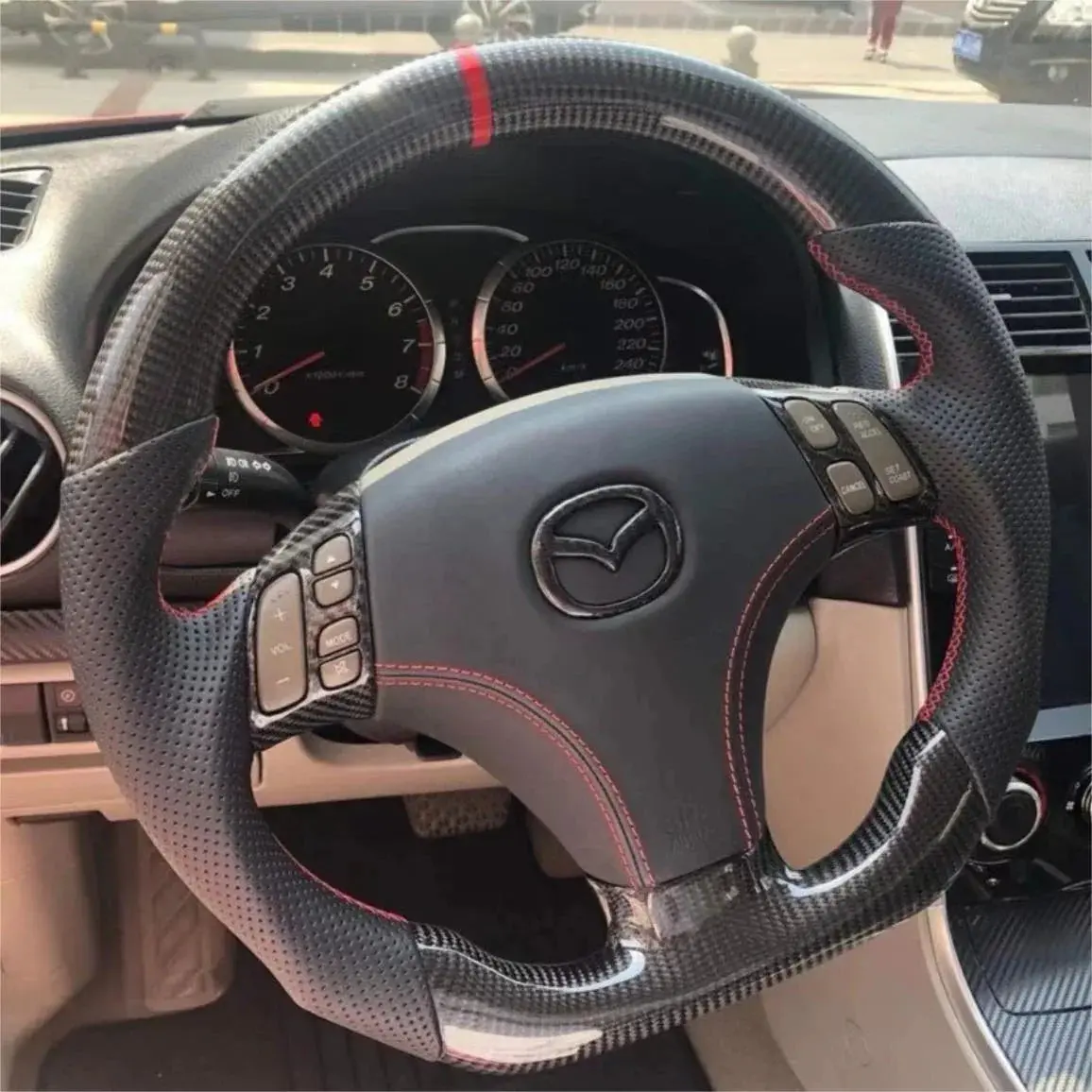 Ttd Craft Mazda 6 2003-2008 Carbon Fiber Steering Wheel 1