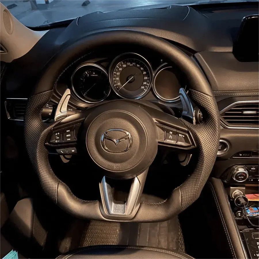 Ttd Craft 2017-2022 Mazda 2 Full Leather Steering Wheel 1