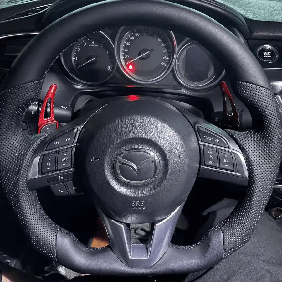 Ttd Craft Mazda 3 2014-2016 Full Leather Steering Wheel 1