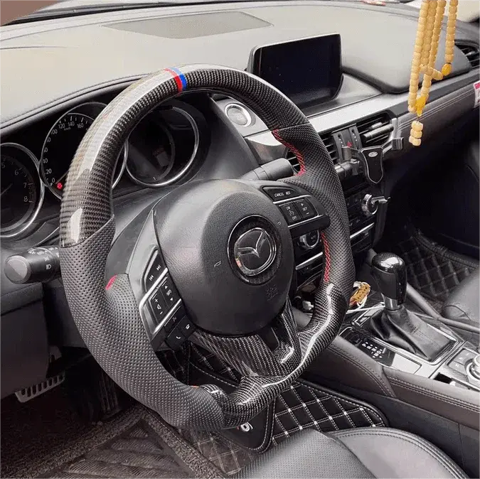 Ttd Craft 2014-2016 Mazda 2 Full Leather Steering Wheel 1