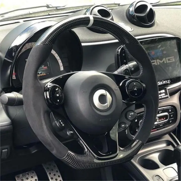 Ttd Craft Smart Fortwo 453 Carbon Fiber Steering Wheel Without Paddle Shifter 1