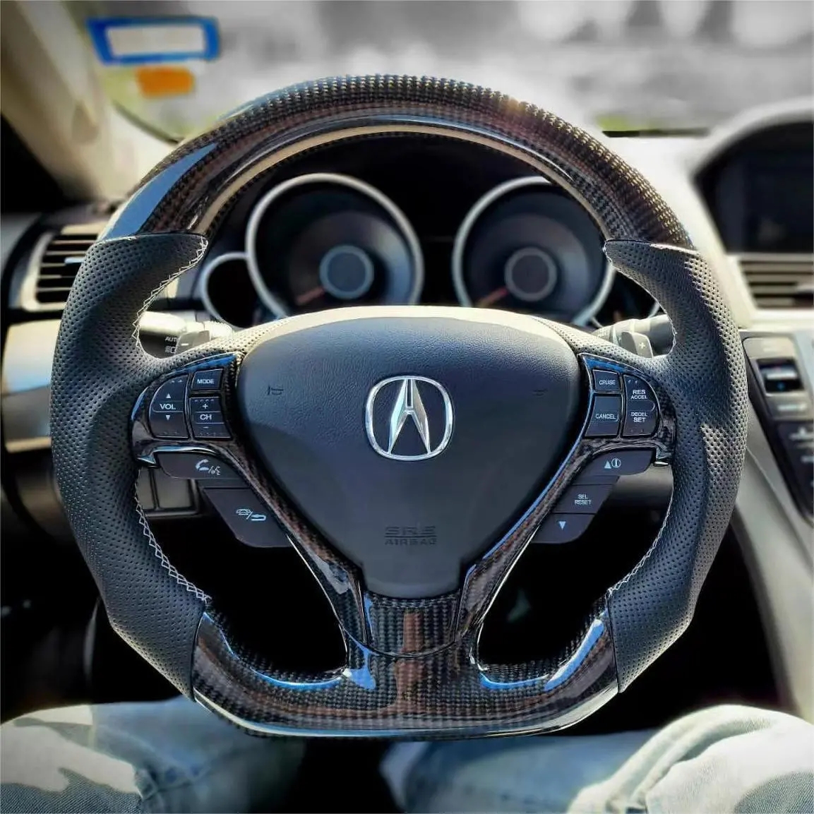 Flat Bottom Carbon Fiber Steering Wheel Acura 2009-2014 Tl|Ttd Craft 1