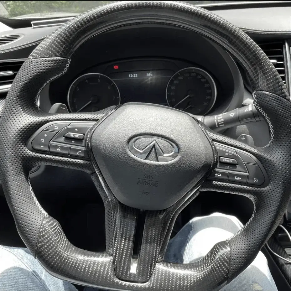 Ttd Craft For Infiniti 2017-2024 Q60 Carbon Fiber Steering Wheel 1