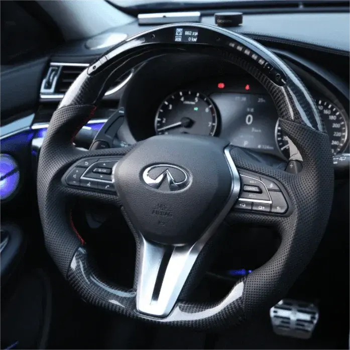 Ttd Craft For Infiniti 2017-2024 Q60 Carbon Fiber Steering Wheel 1