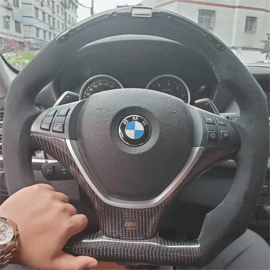 Ttd Craft Bmw E70 E71 E72 X5 X6 Carbon Fiber Steering Wheel With Led 1