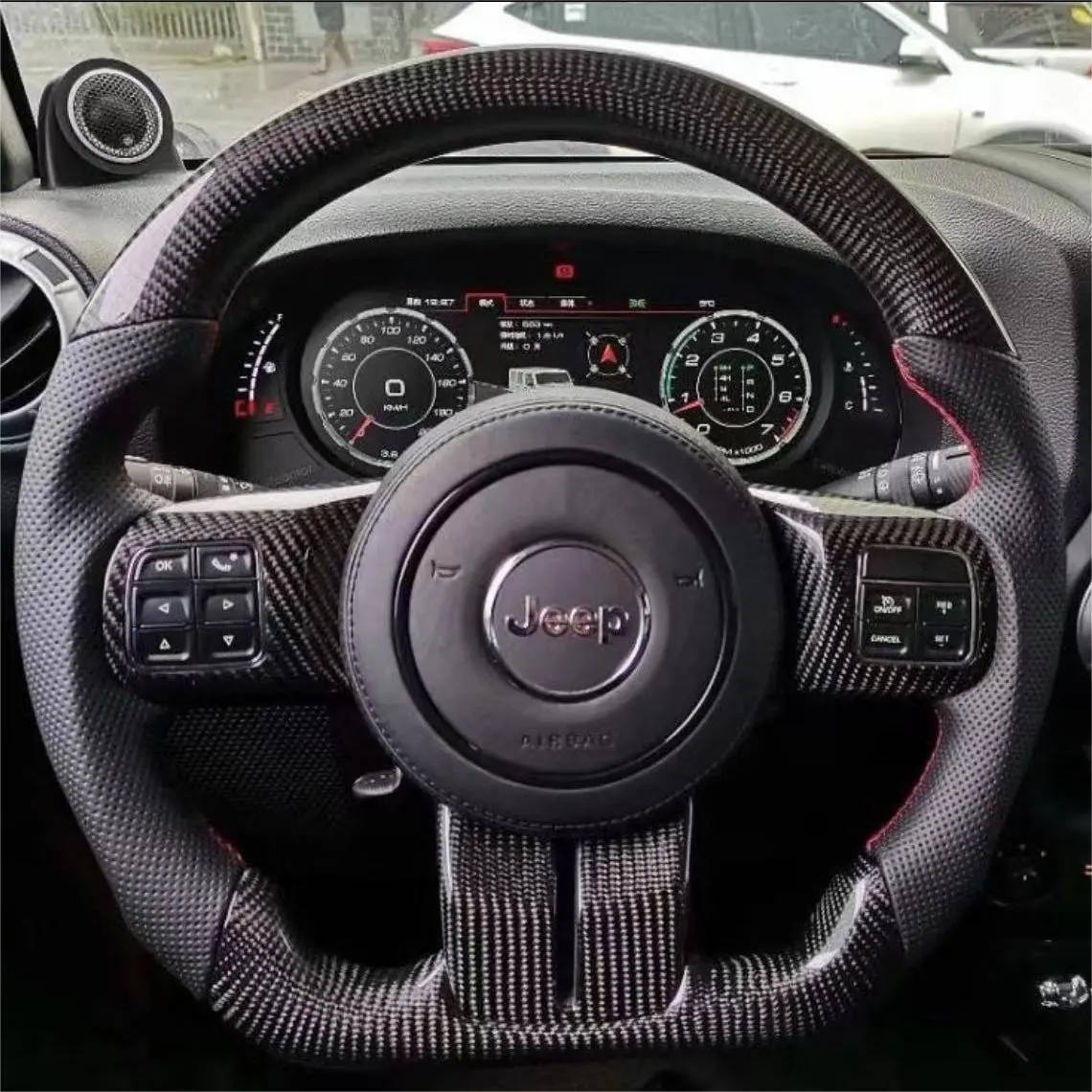 Ttd Craft Jeep 2011-2018 Wrangler Carbon Fiber Steering Wheel 1