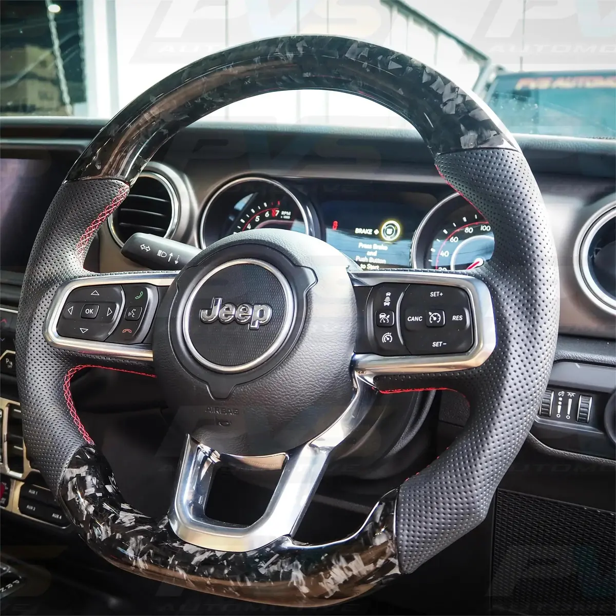 Ttd Craft Jeep 2018-2026 Wrangler / Gladiator Carbon Fiber Steering Wheel 1
