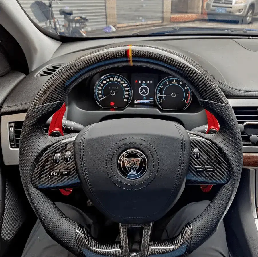 Ttd Craft Jaguar 2007-2009 Xk Xkr Carbon Fiber Steering Wheel 1