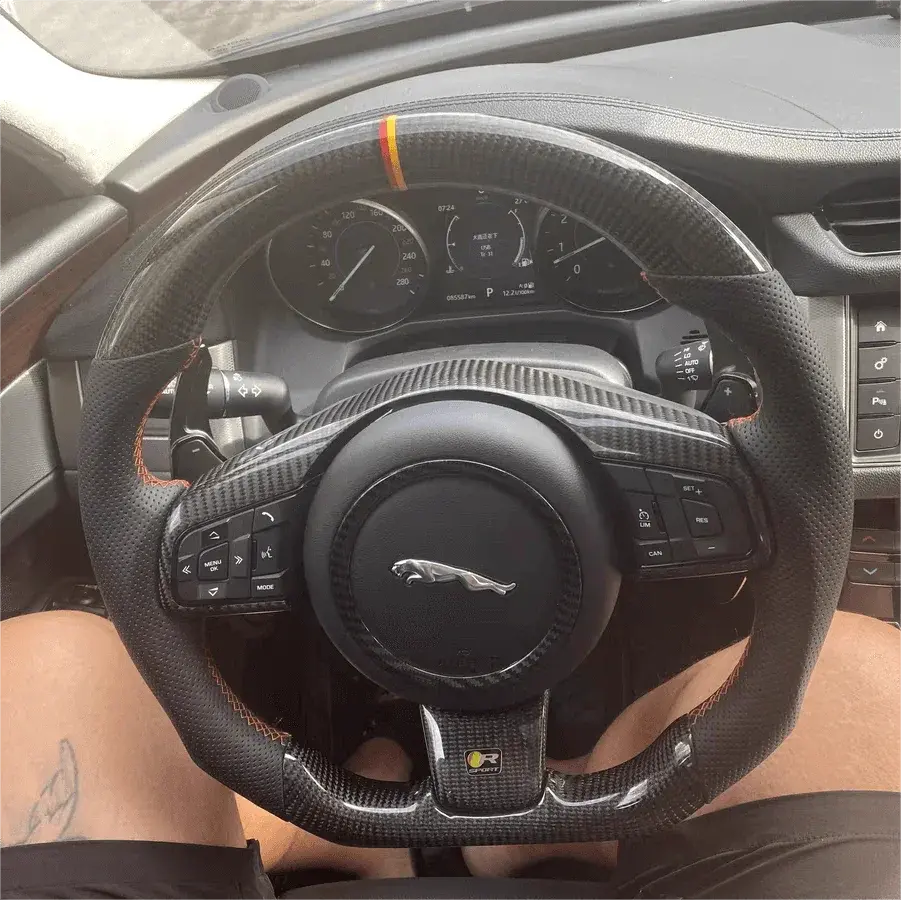 Ttd Craft Jaguar 2016-2020 Xf Carbon Fiber Steering Wheel 1
