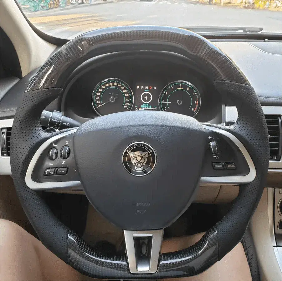 Ttd Craft Jaguar 2007-2009 Xk Xkr Carbon Fiber Steering Wheel 1