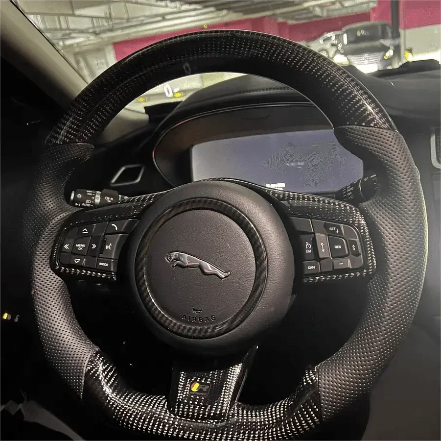 Ttd Craft Jaguar 2016-2020 Xf Carbon Fiber Steering Wheel 1