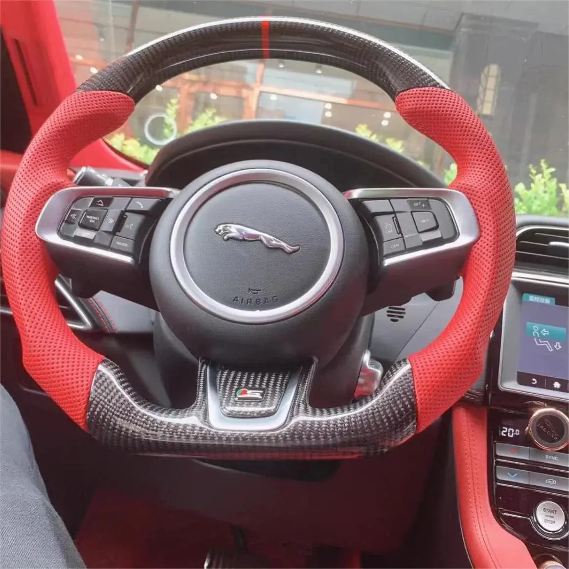 Ttd Craft Jaguar 2016-2020 Xf Carbon Fiber Steering Wheel 1