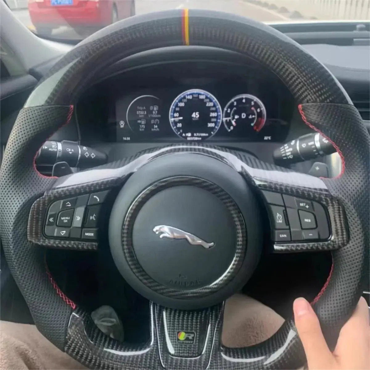 Ttd Craft Jaguar 2016-2020 Xf Carbon Fiber Steering Wheel 1
