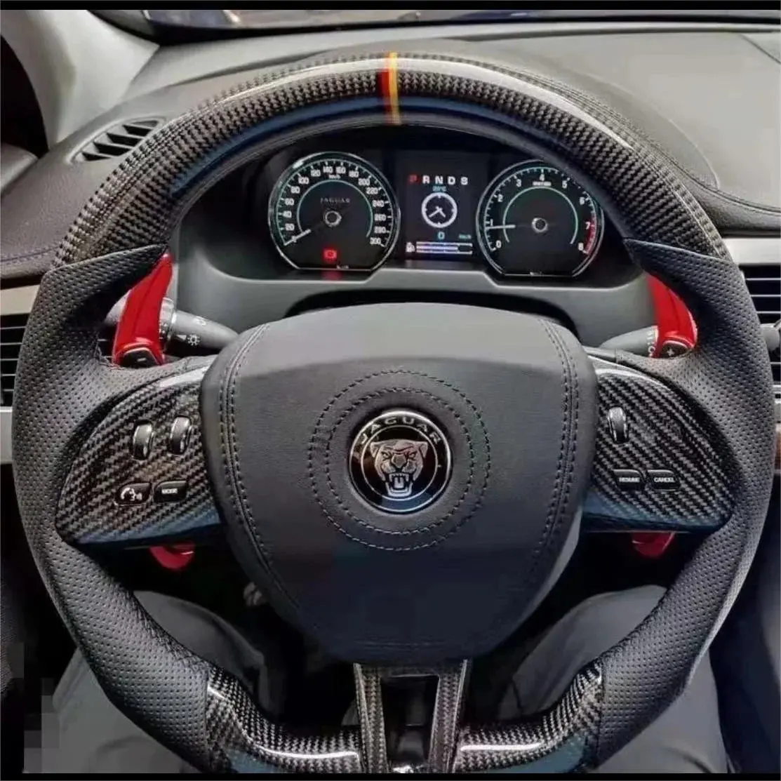 Ttd Craft Jaguar 2007-2009 Xk Xkr Carbon Fiber Steering Wheel 1