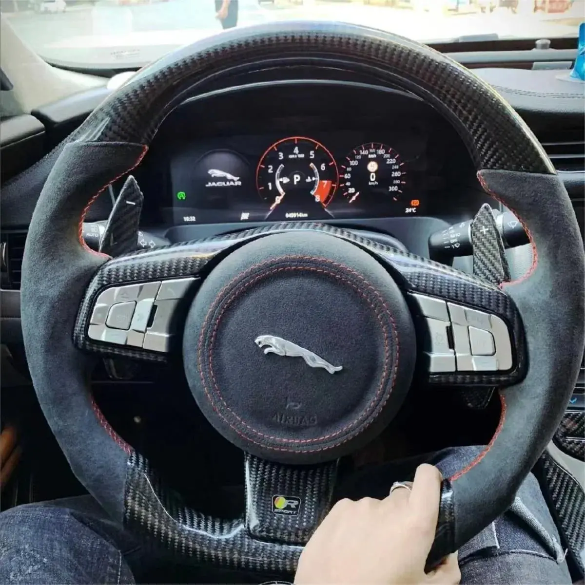 Ttd Craft Jaguar 2018-2020 E-Pace Carbon Fiber Steering Wheel 1