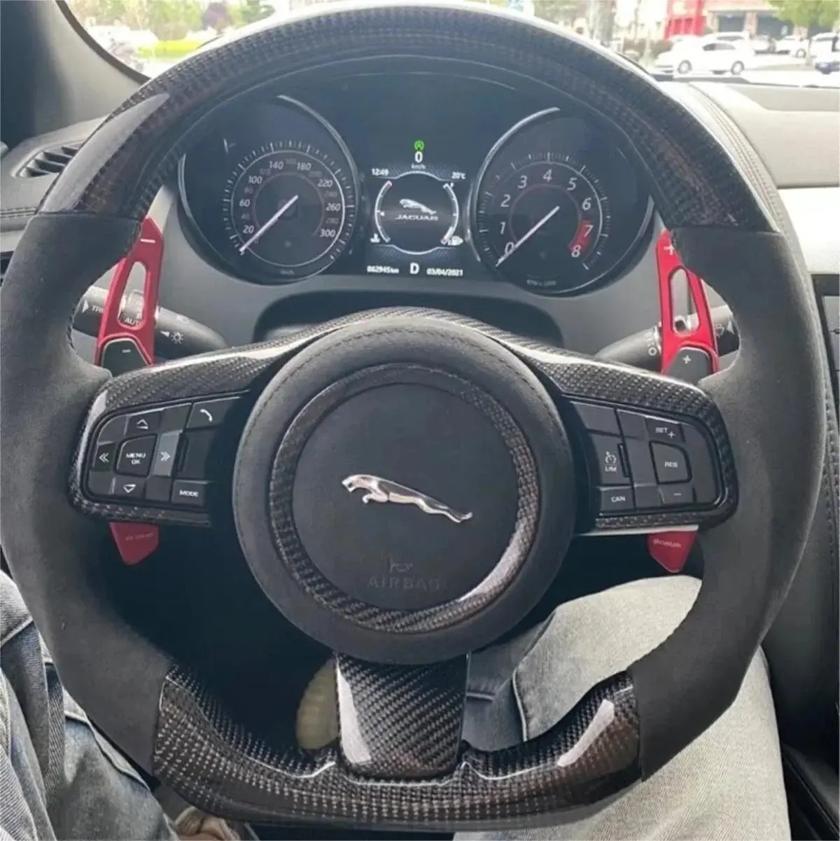 Ttd Craft Jaguar 2016-2020 Xf Carbon Fiber Steering Wheel 1
