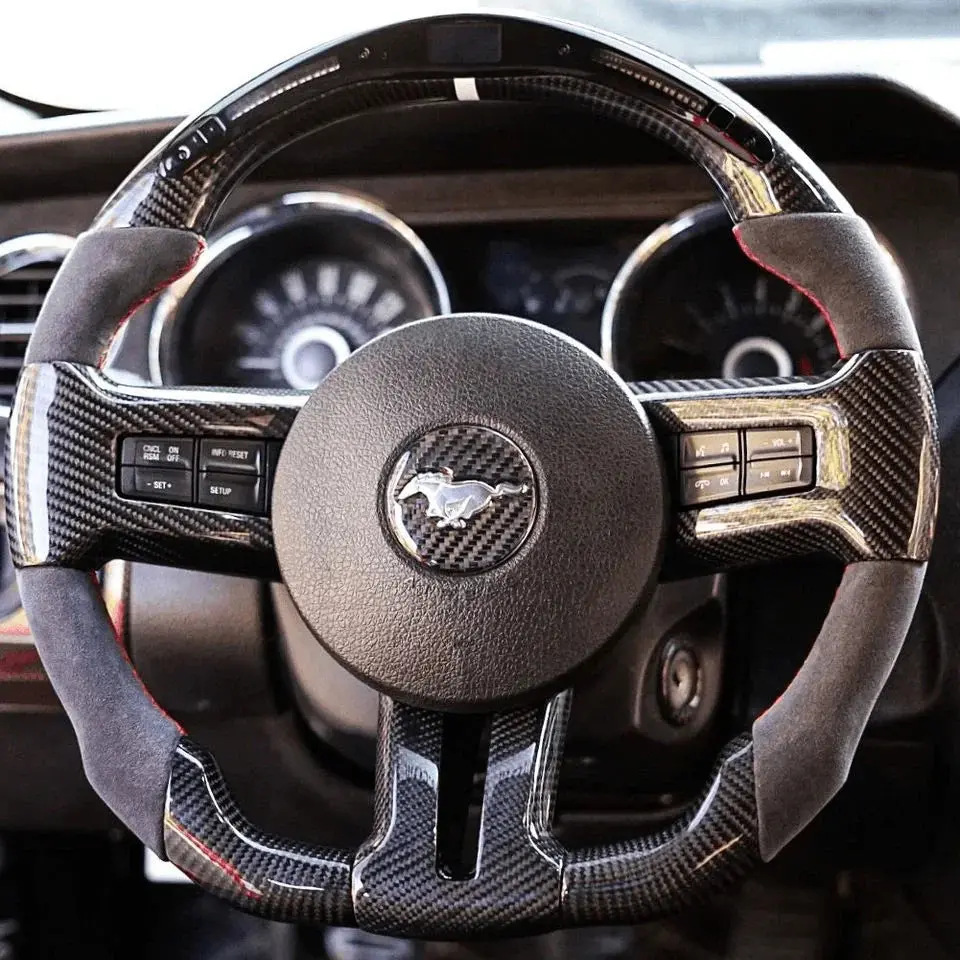 Ttd Craft Ford 2010-2014 Mustang Gt Shelby Gt500 Carbon Fiber Steering Wheel 1