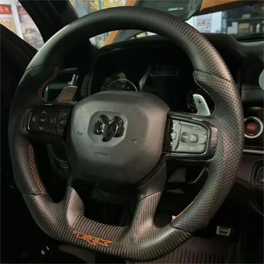 Ttd Craft Dodge 2019-2023 Ram 1500 2500 3500 Carbon Fiber Steering Wheel 1