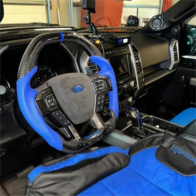 Ttd Craft Ford 2015-2020 F150 Raptor / 2017-2022 F250/ 2017-2022 F350 Carbon Fiber Steering Wheel 1