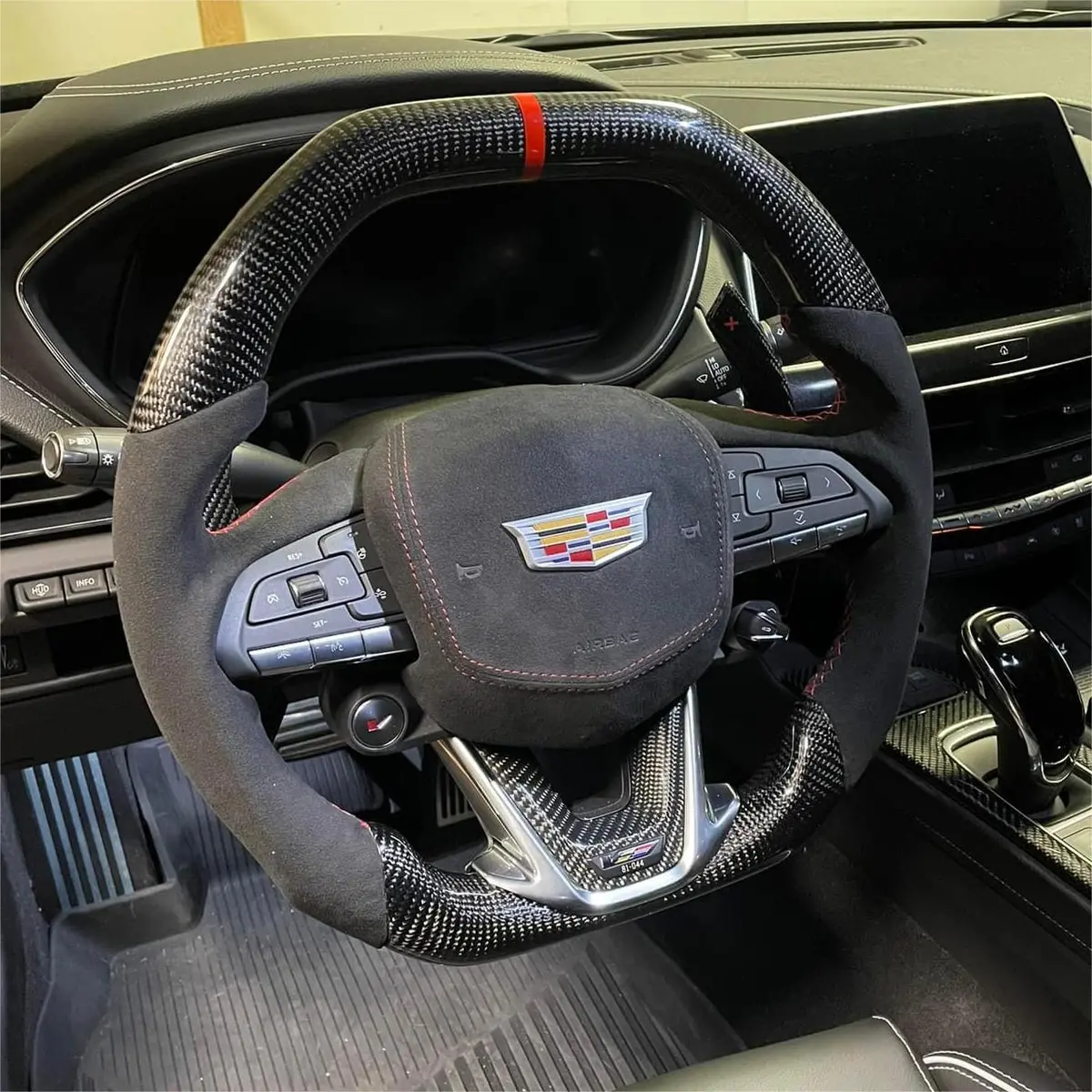 Ttd Craft Cadillac 2020-2025 Ct4 Ct4-V Blackwing / Ct5 Ct5-V Blackwing / 2019-2025 Xt4 Carbon Fiber Steering Wheel 1