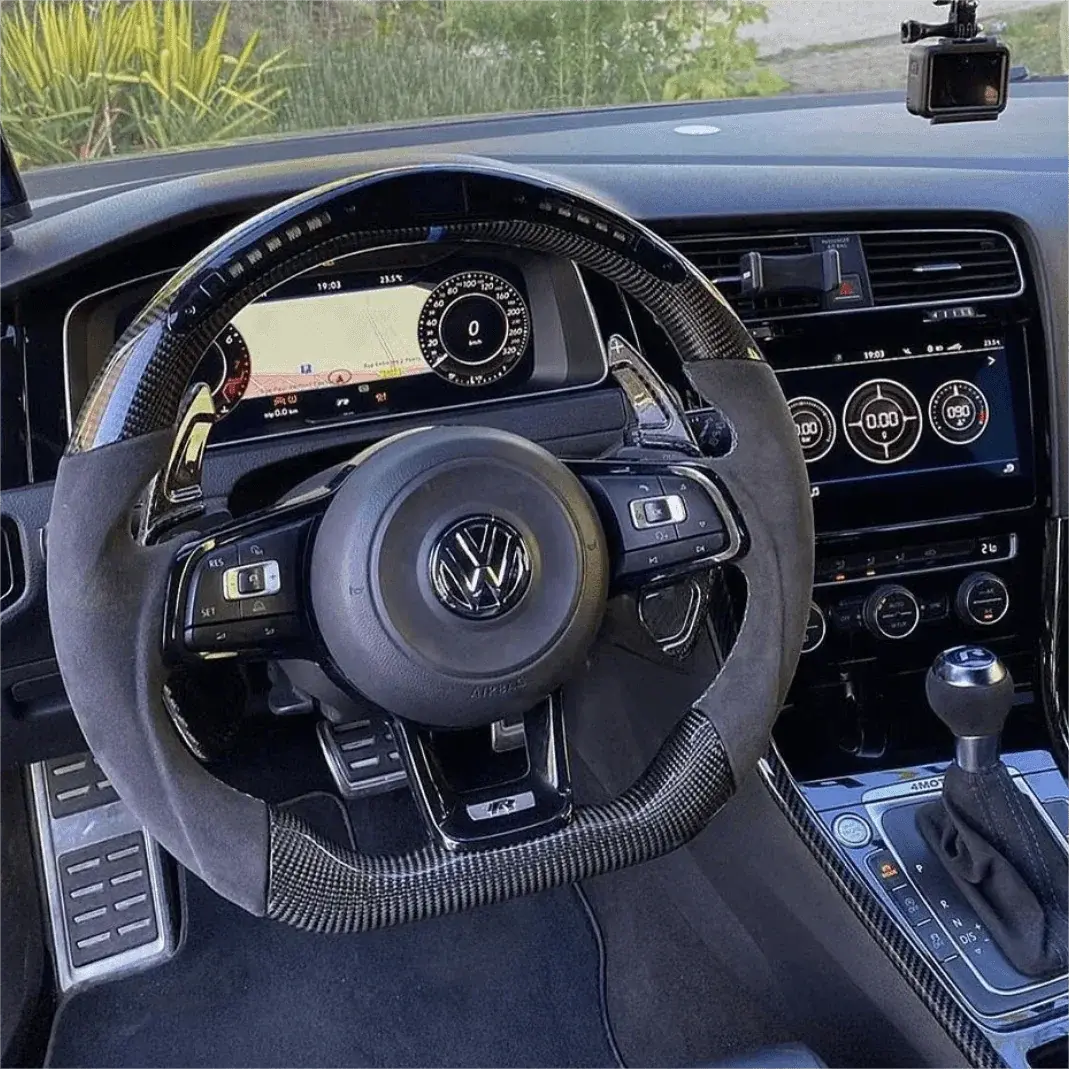 Ttd Craft Vw Mk7 /Mk7.5  Gti R 2019-2020 Jetta Carbon Fiber Steering Wheel With Led 1