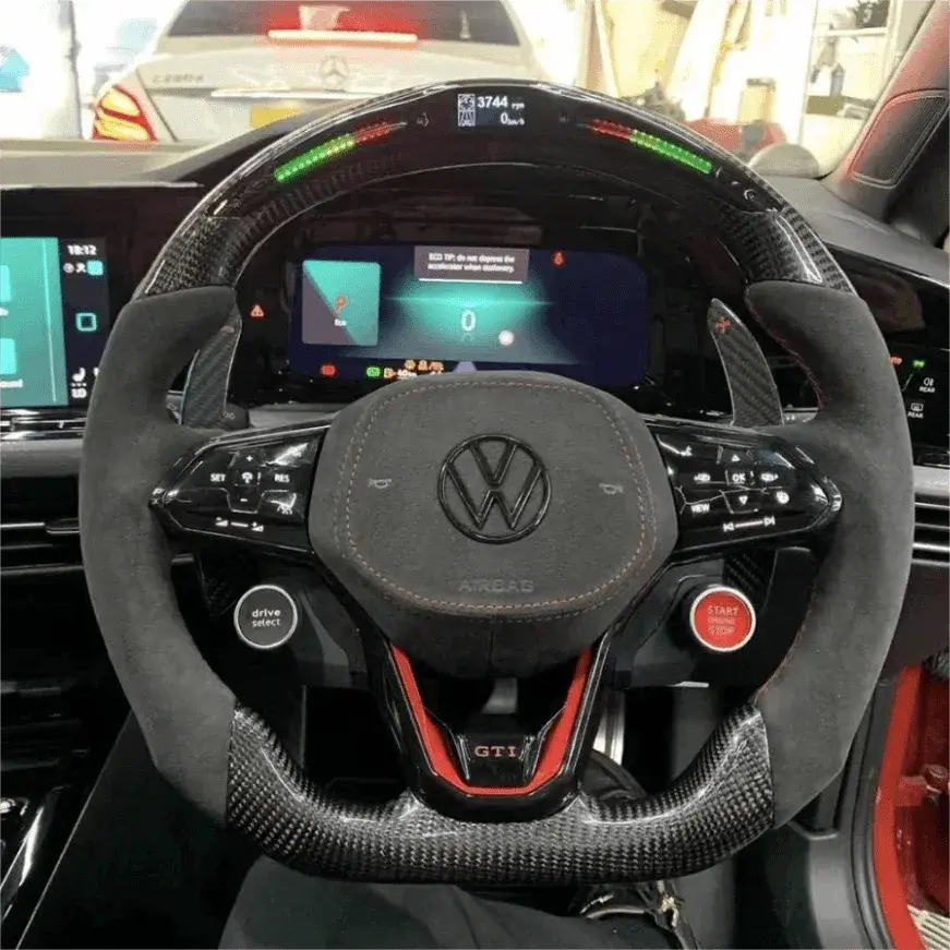 Ttd Craft Vw Passat 2021-2025 Carbon Fiber Steering Wheel With Led 1