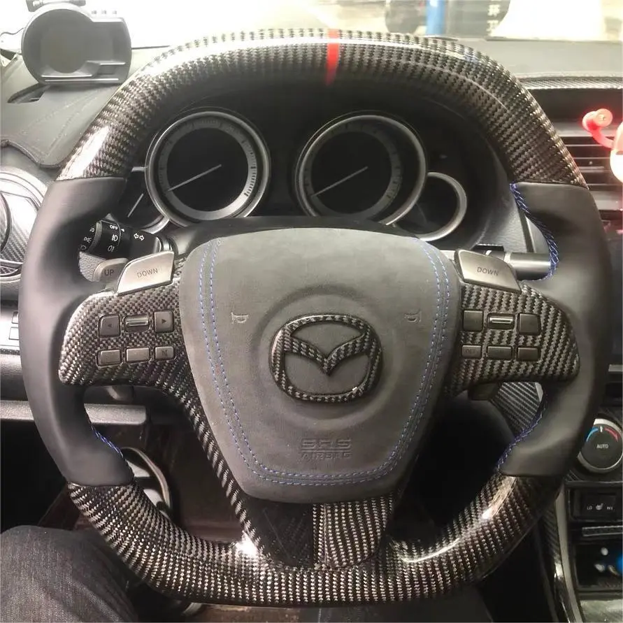 Ttd Craft Mazda 3 2010-2013 Carbon Fiber Steering Wheel 1