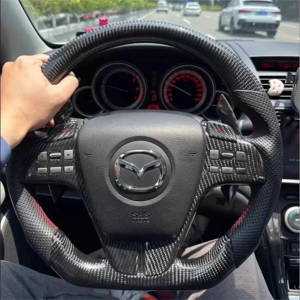 Ttd Craft Mazda 3 2010-2013  Carbon Fiber Steering Wheel 1