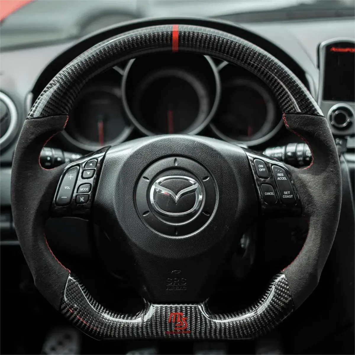 Ttd Craft  Mazda 3 2003-2009 Carbon Fiber Steering Wheel 1
