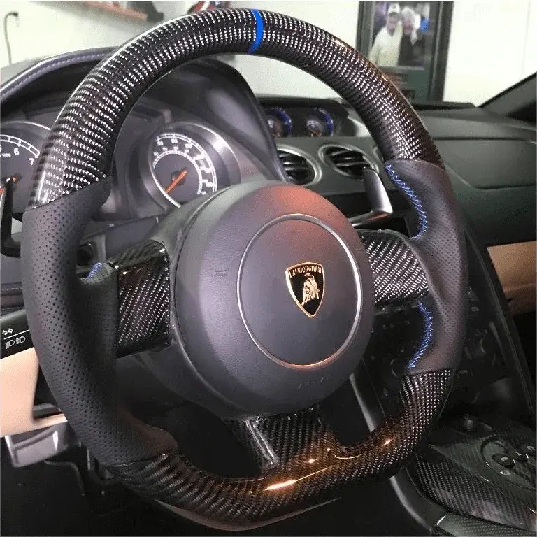 Lamborghini 2003-2014 Gallardo Real Carbon Fiber Steering Wheel|Ttd Craft 1