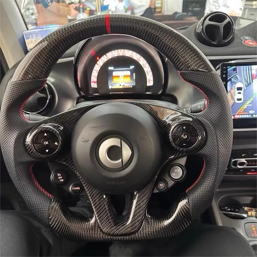 Ttd Craft Smart Fortwo 453 Carbon Fiber Steering Wheel Without  Paddle Shifter 1