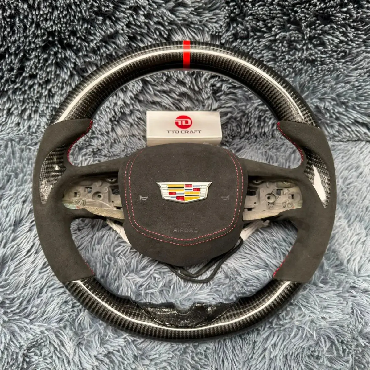 Ttd Craft Cadillac 2020-2025 Ct4 Ct4-V Blackwing / Ct5 Ct5-V Blackwing / 2019-2025 Xt4 Carbon Fiber Steering Wheel 1