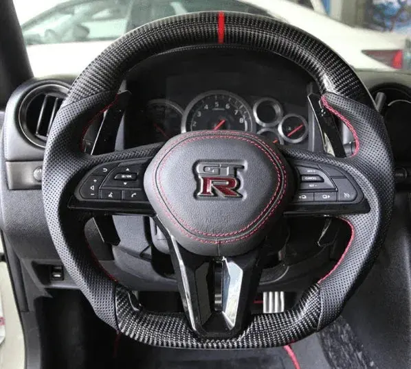 Custom Nissan 2017-2025 Gtr Carbon Fiber Steering Wheel | Ttd Craft 1