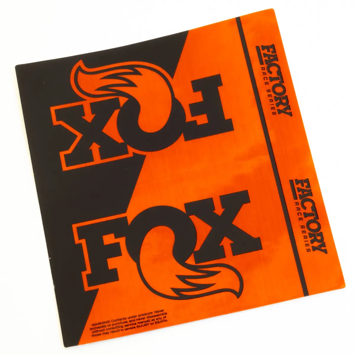 Fox - Air Sleeve Decal, Float 3, Factory Orange 1